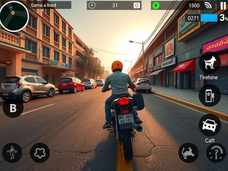 Thrill Auto Jugaad gameplay screenshot showing Indian streets